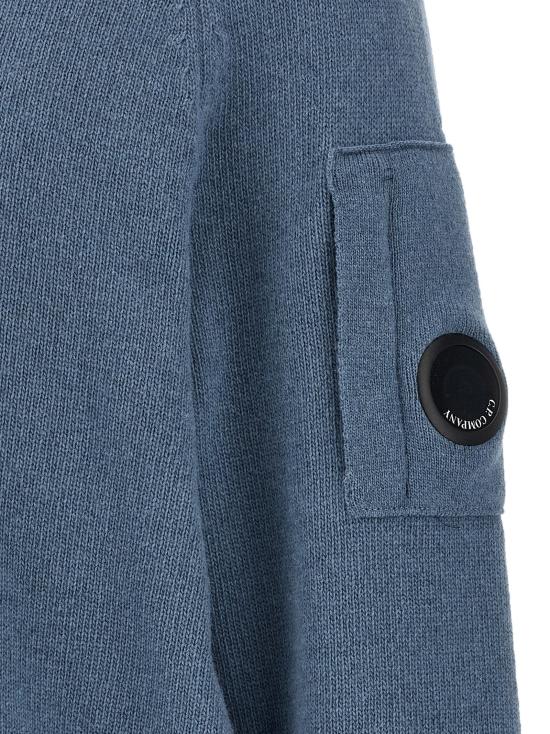  씨피 컴퍼니 스웨터 LD21CMKN085A110149A871 BLUE - C.P. COMPANY