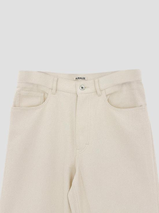 26FW 오라리 데님 팬츠 A26AP01SD IVRY WHT IVORY WHITE - AURALEE