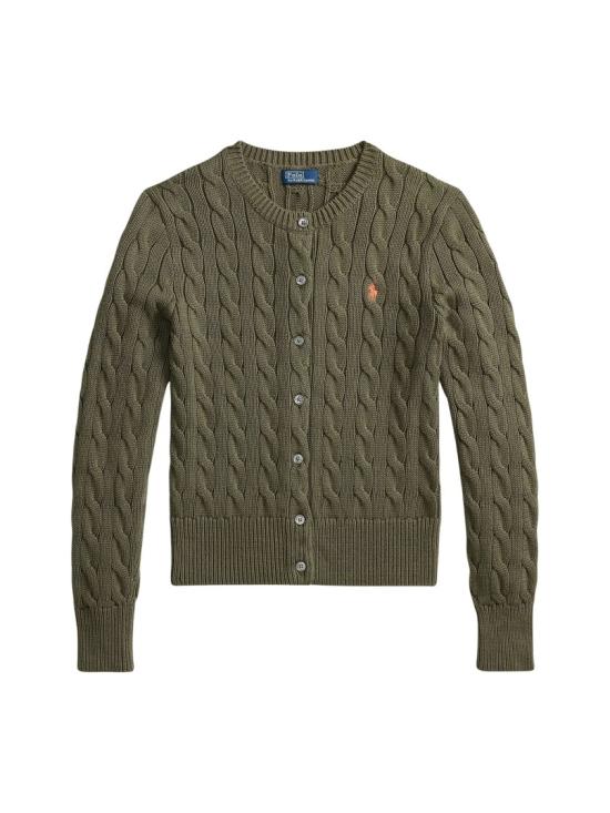 26FW 폴로 랄프로렌 폴로 자수 케이블 니트 가디건 211971868512 Green
