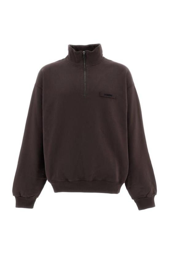 26FW 자크뮈스 하프 집업 스웨트 셔츠 SSM00313AJ00174850 Brown