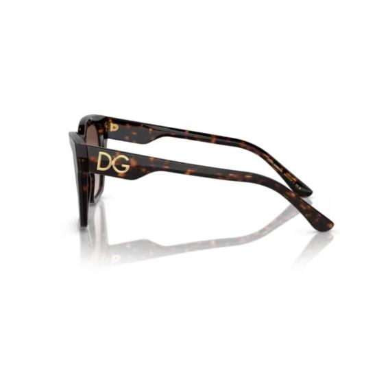 26FW 돌체앤가바나 선글라스 0Dg4384 호피무늬 골드 로고 아세테이트 스퀘어 - DOLCE & GABBANA