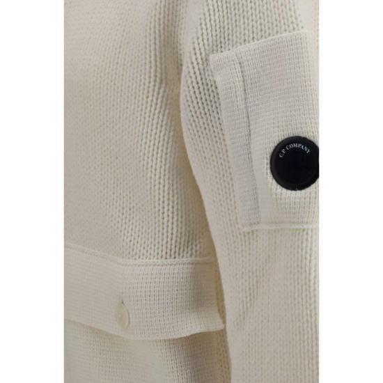 26FW 씨피 컴퍼니 가디건 CP21CMKN068A110149A103BB WHITE - C.P. COMPANY