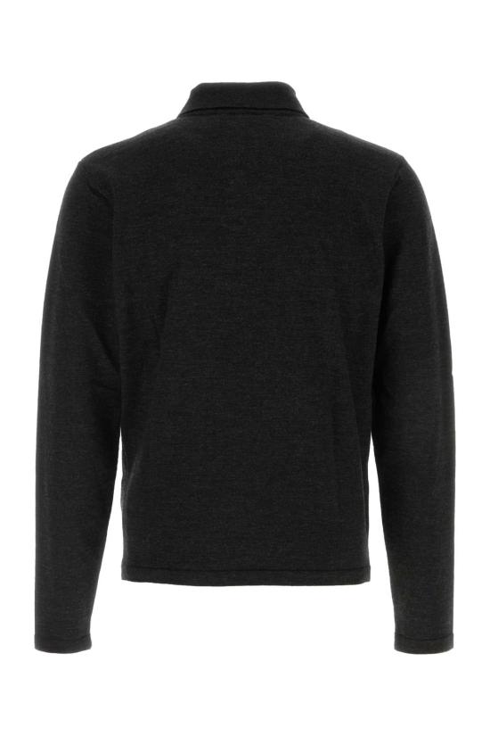 26FW 르메르 파인 물리네 메리노 울 롱슬리브 폴로 스웨터 TS0031LK1072 BK998 BLACK - LEMAIRE