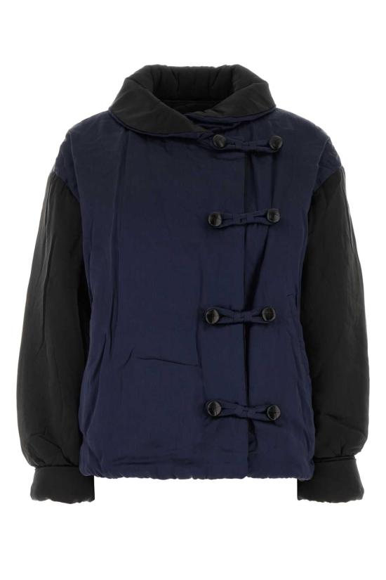 26FW 이자벨마랑 블리자 실크 새틴 패딩 재킷 MA0585FAD4C03I 30MI NAVY