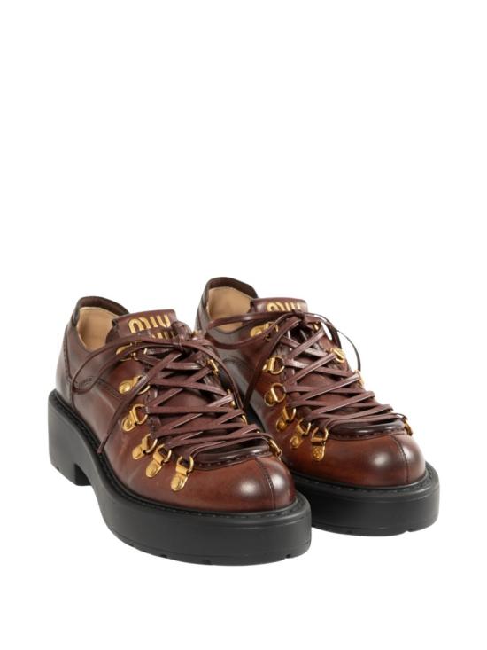 26FW 미우미우 플랫 슈즈 5E766E 50D Brown - MIU MIU