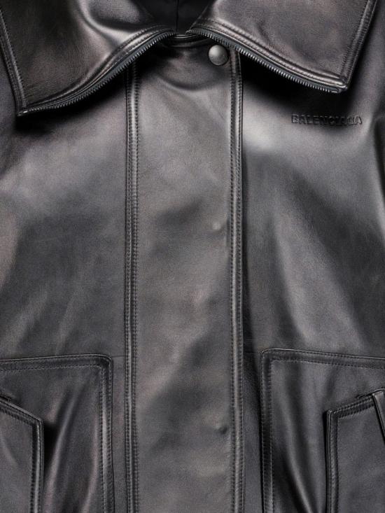 26FW 발렌시아가 하이 칼라 보머 A009F0 TVS051000 BLACK - BALENCIAGA