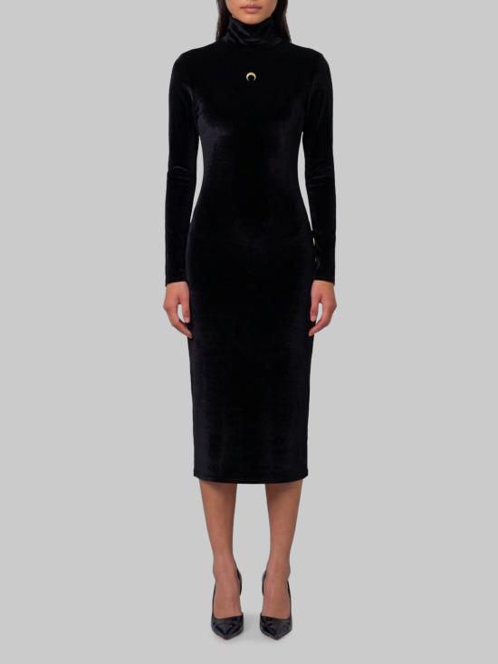 26FW 마린세르 미디 원피스 WDR519ARJER0030 BK99 BLACK