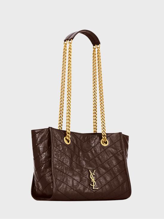 26FW 생로랑 니키 스몰 쇼핑백 8726800EN07 2877 BROWN - SAINT LAURENT