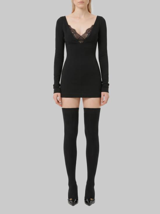 26FW 돌체앤가바나 미디 원피스 F616RTFUGKF N0000 BLACK