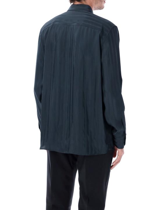26FW 생로랑 긴팔 셔츠 A001Q2Y2O36 4070 BLUE BLACK - SAINT LAURENT