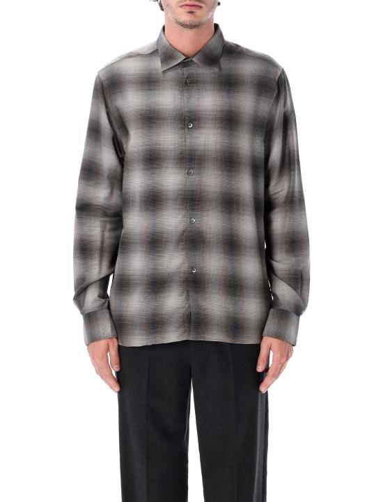 26FW 베르너 퀼 긴팔 셔츠 395S12 064 STONE CHECK