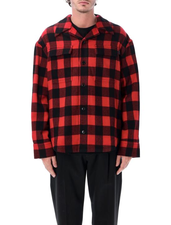 26FW 아미 긴팔 셔츠 USH875WV0220 A252 RED BLACK