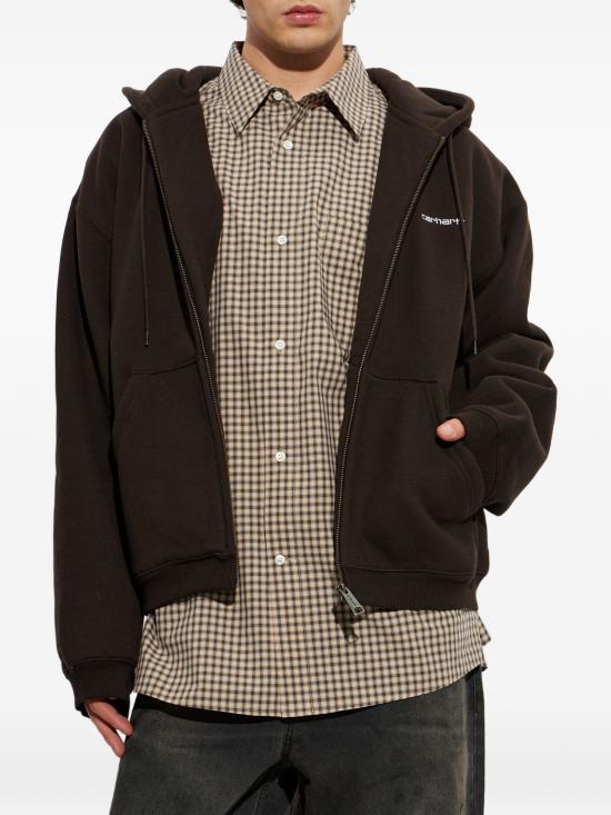 26FW 칼하트 WIP 후드 티셔츠 I037114 3XNXX TOBACCOWHI - CARHARTT WIP