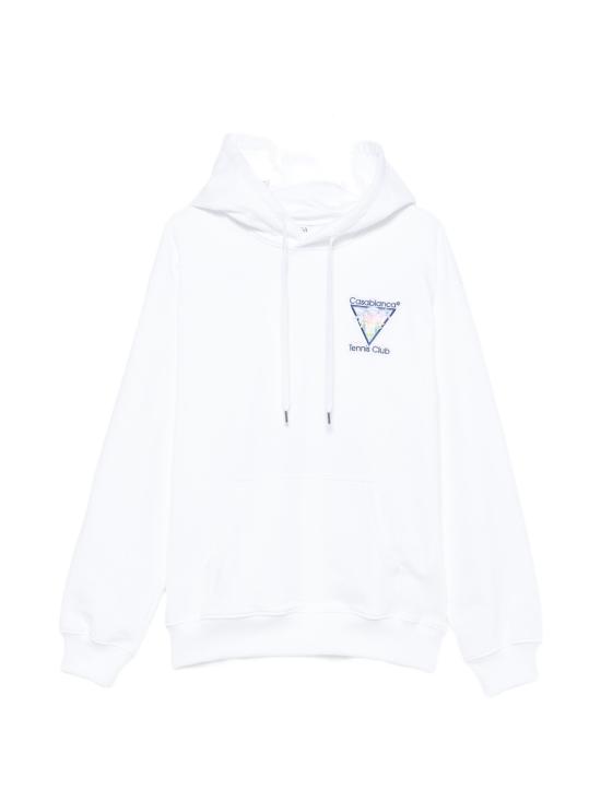 26FW 카사블랑카 후드 티셔츠 MAW26JTP29201 WHITE