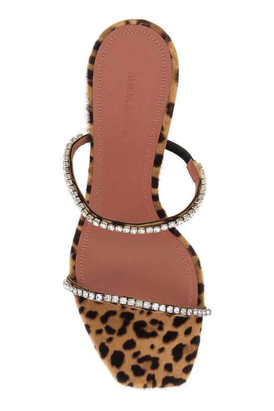 26FW 아미나 무아디 플랫 슈즈 GILDASLIPPER95 LEOPARDWHITE BROWN - AMINA MUADDI