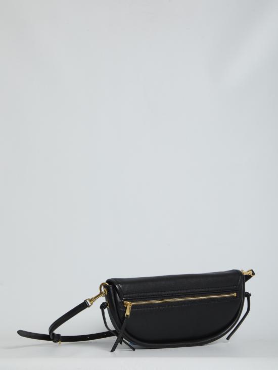 26FW 셀린느 리들 하프 문 소프트 램스킨 트리옹프 크로스백 L10373778 38NO BLACK - CELINE