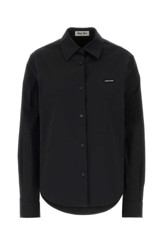 26FW 미우미우 포플린 스트레치 셔츠 MK2061SOOO6472 F0002 BLACK