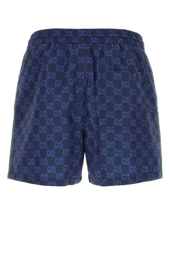 26FW 구찌 프린트 포플린 테크 스윔 쇼츠 815602XHAJ3 4735 NAVY - GUCCI