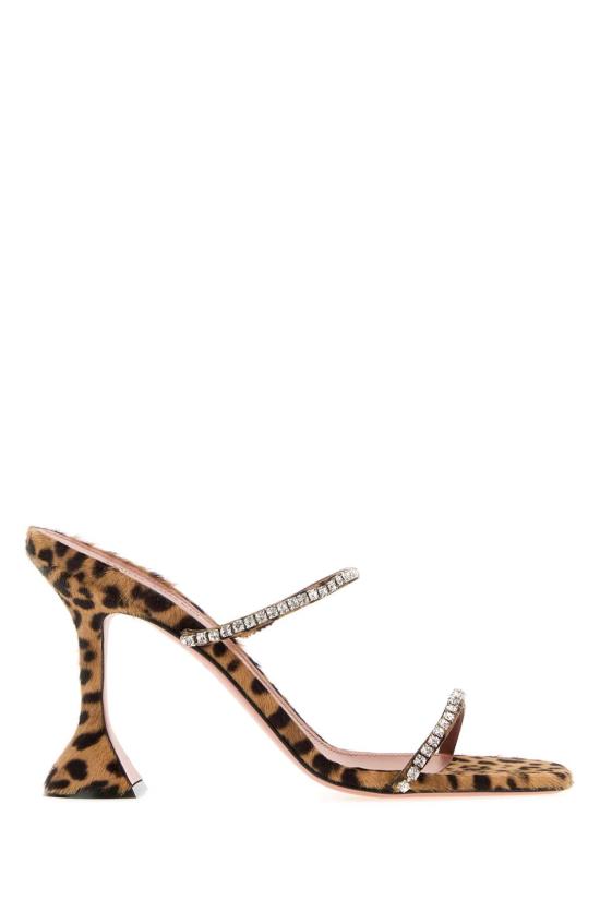 26FW 아미나 무아디 플랫 슈즈 GILDASLIPPER95 LEOPARDWHITE