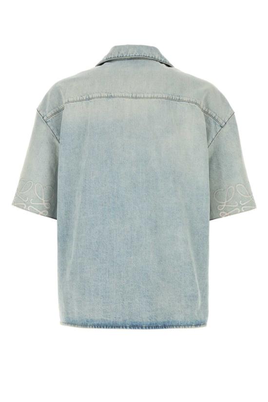 26FW 로에베 애너그램 쇼트 슬리브 셔츠 H526Y1DW30 WASHEDBLUE - LOEWE