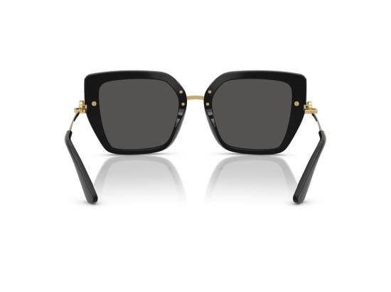 26FW 돌체앤가바나 선글라스 0Dg4474 유광 블랙 골드 템플 오버사이즈 스퀘어 - DOLCE & GABBANA