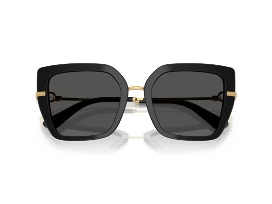 26FW 돌체앤가바나 선글라스 0Dg4474 유광 블랙 골드 템플 오버사이즈 스퀘어 - DOLCE & GABBANA
