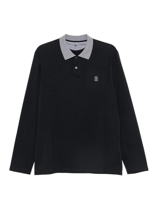 26FW 브루넬로 쿠치넬리 폴로 티셔츠 M0B138791G CW893 NAVY DOM