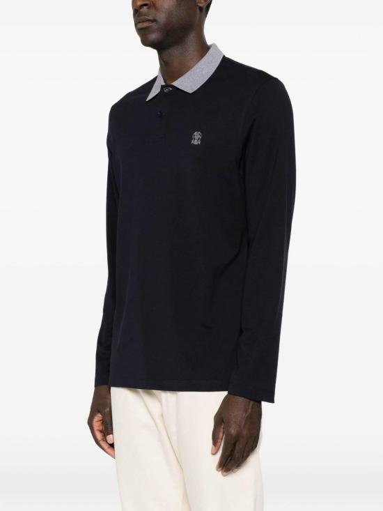 26FW 브루넬로 쿠치넬리 폴로 티셔츠 M0B138791G CW893 NAVY DOM - BRUNELLO CUCINELLI