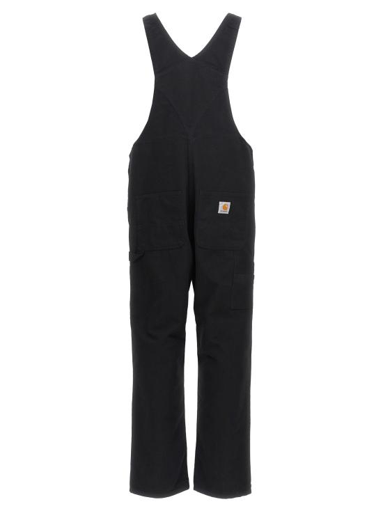 26FW 칼하트 WIP 디어본 캔버스 빕 오버롤 I026462 8902 BLACK RINSED DOM - CARHARTT WIP
