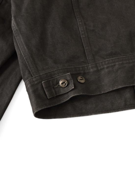 캐피탈 데님 자켓 Kapital 14oz 블랙 X 블랙 데님 웨스턴 레귤러 재킷 - KAPITAL