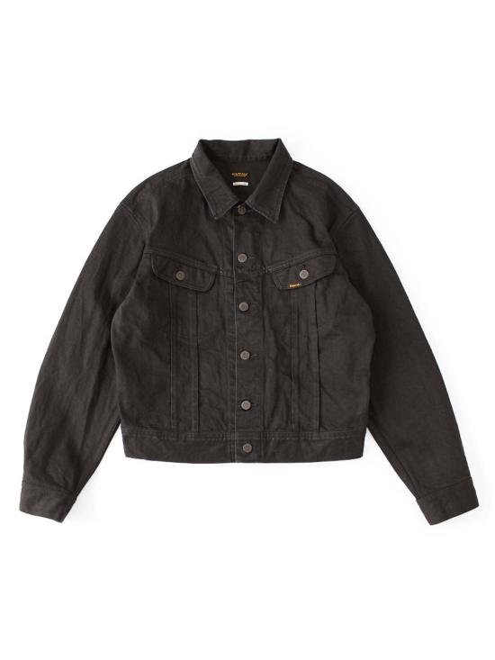  캐피탈 데님 자켓 Kapital 14oz 블랙 X 블랙 데님 웨스턴 레귤러 재킷 - KAPITAL