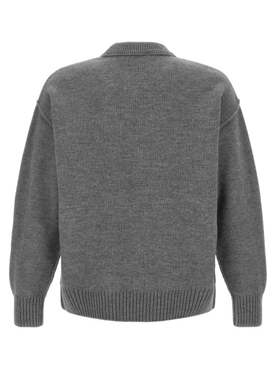 26FW 아미 빅 하트 울 크루넥 스웨터 UKS838018A273 Gray - AMI