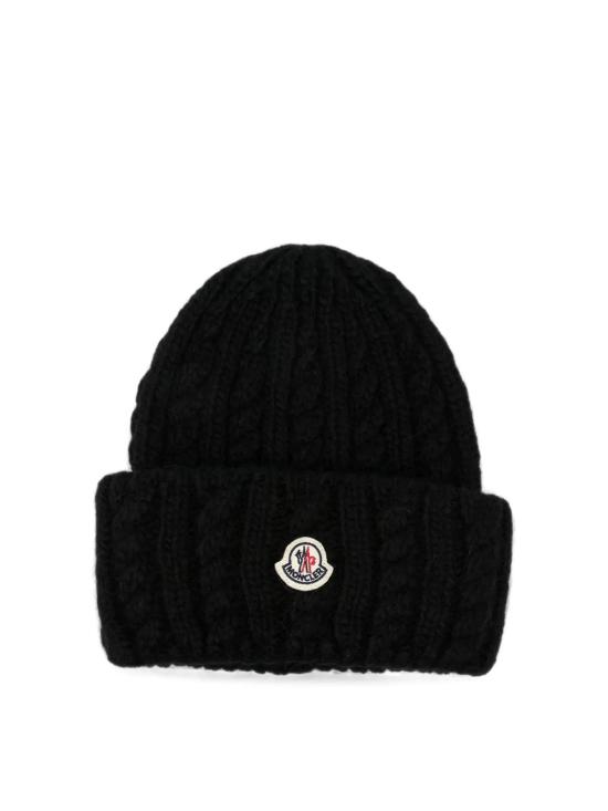 26FW 몽클레어 케이블 니트 울 혼방 비니 L20933B00031N0403999 BLACK