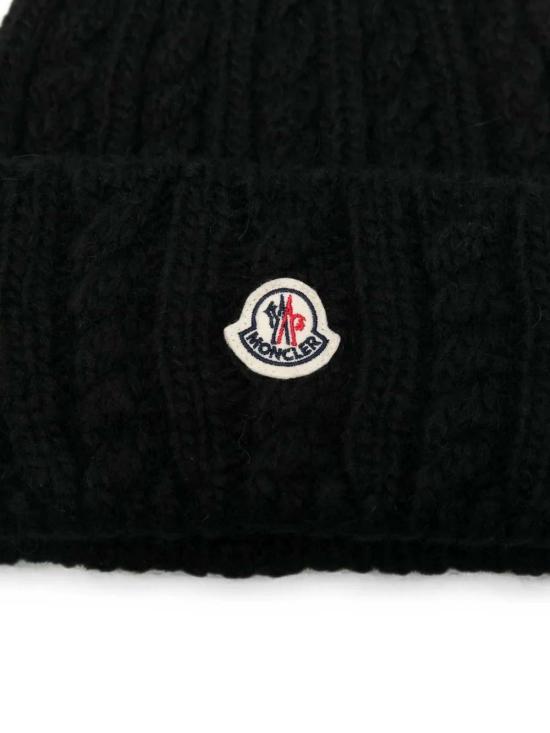 26FW 몽클레어 케이블 니트 울 혼방 비니 L20933B00031N0403999 BLACK - MONCLER