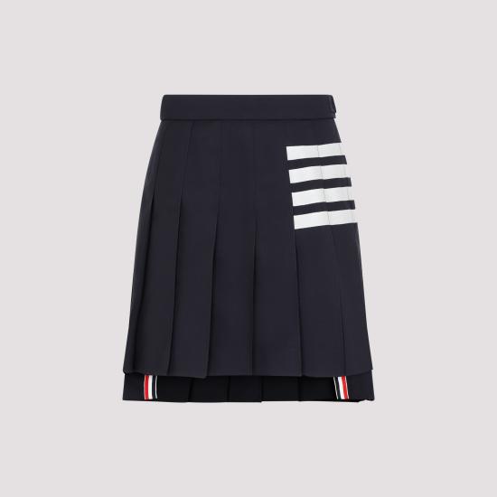 26FW 톰브라운 플레인 위브 미니 플리츠 4바 스커트 FGC402V 06146 415 NAVY