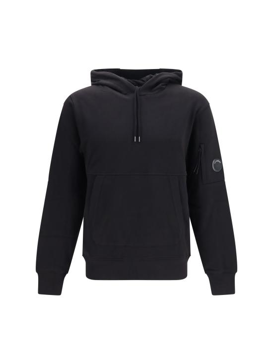 26FW 씨피 컴퍼니 다이애그널 레이즈드 플리스 렌즈 후드 티셔츠 RCCMSS714M005086W 999 BLACK