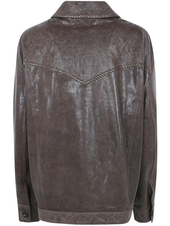 26FW 골든구스 가죽 자켓 GWP02789 P002667 36110 36110 MUD GREEN - GOLDEN GOOSE