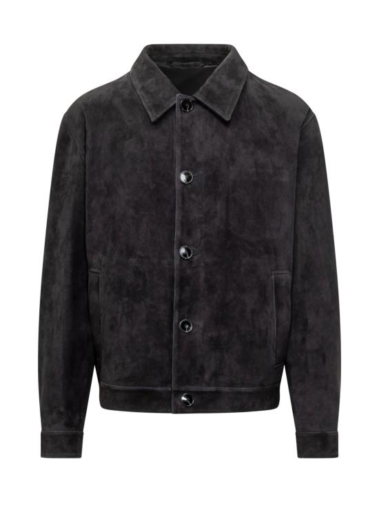 26FW 보스 가죽 자켓 50564061 405 DARK BLUE