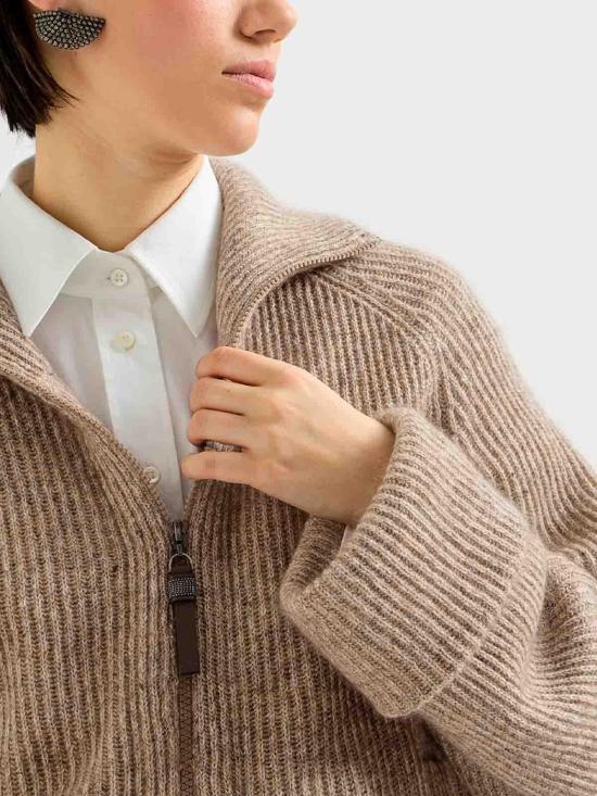 26FW 브루넬로 쿠치넬리 가디건 MTX755606C9928 BROWN - BRUNELLO CUCINELLI