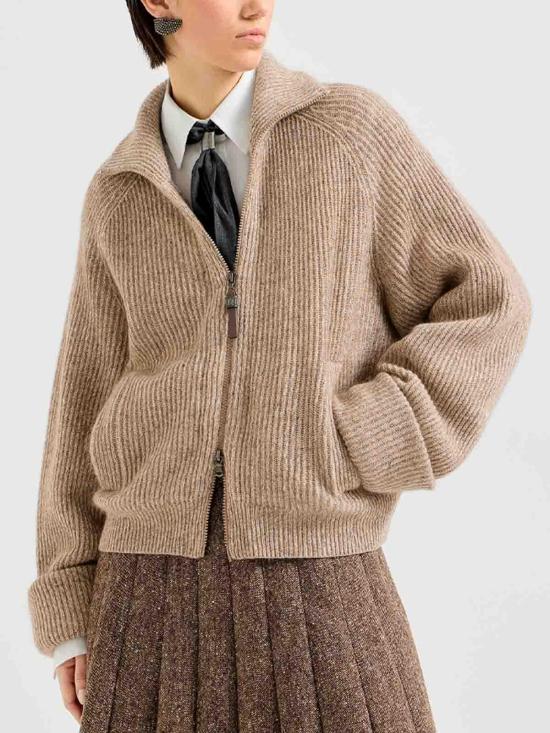 26FW 브루넬로 쿠치넬리 가디건 MTX755606C9928 BROWN - BRUNELLO CUCINELLI