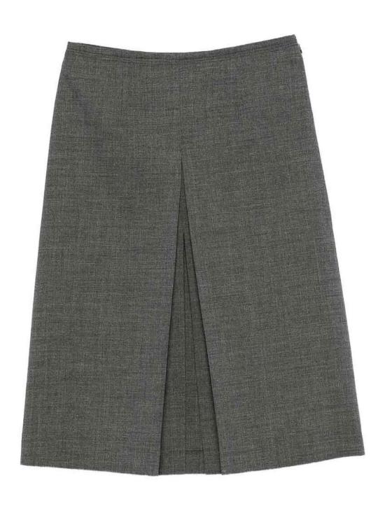 26FW 프라다 드롭 가죽 테크니컬 스커트 P10A86011SOOOF0480 DARK GREY