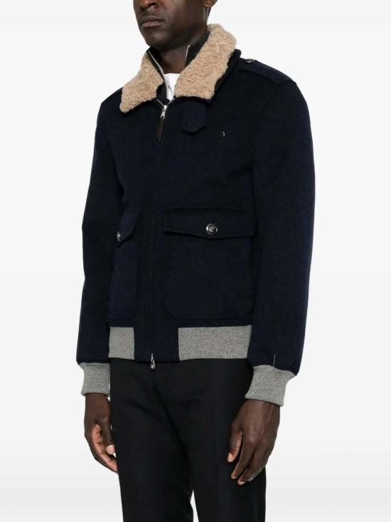 26FW 브루넬로 쿠치넬리 봄버 자켓 MM4006003C406 BLUE - BRUNELLO CUCINELLI