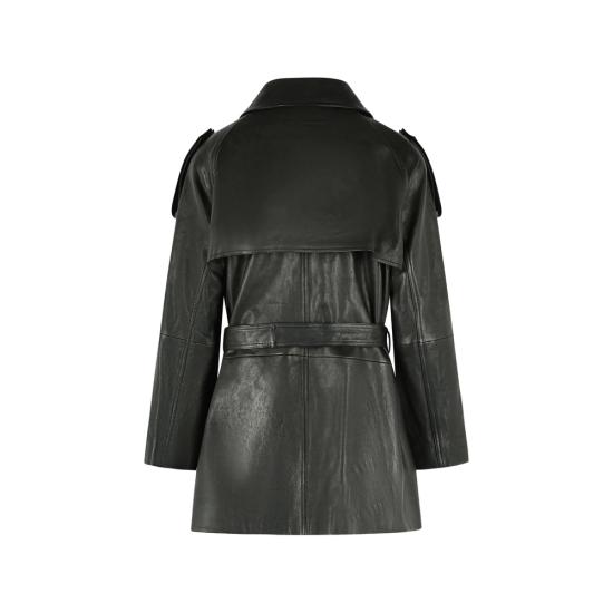 26FW 아크네 스튜디오 와이드 칼라 램스킨 트렌치 코트 A70240 BLACK - ACNE STUDIOS
