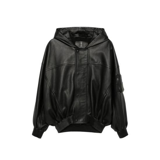 26FW 발렌시아가 가죽 자켓 A009GC TVS05 1000 BLACK