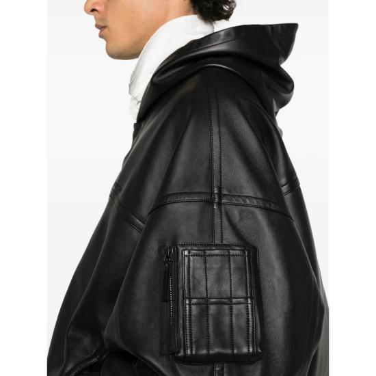 26FW 발렌시아가 가죽 자켓 A009GC TVS05 1000 BLACK - BALENCIAGA