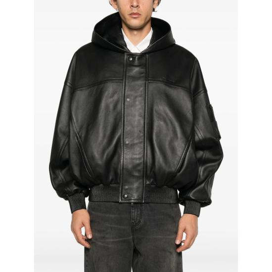 26FW 발렌시아가 가죽 자켓 A009GC TVS05 1000 BLACK - BALENCIAGA