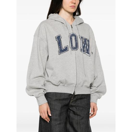 26FW 로우클래식 후드 티셔츠 LC267TS12MG MELGR GREY - LOW CLASSIC