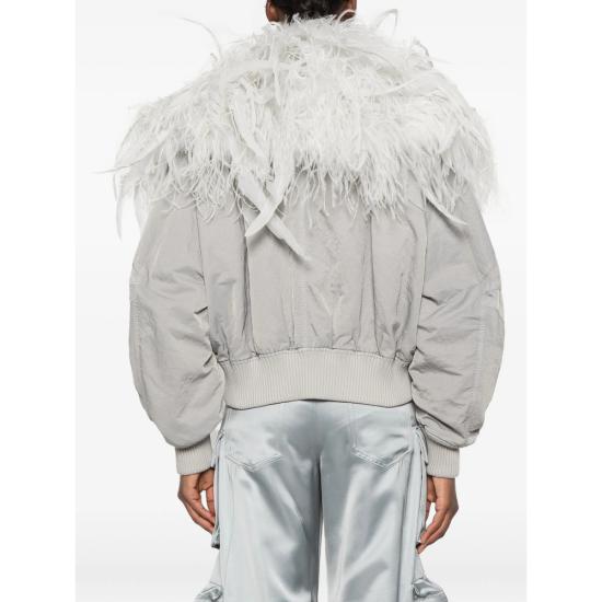 26FW 디 아티코 봄버 자켓 CAPWCB00132 PAA140OD 042 GREY WHITE - THE ATTICO
