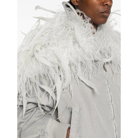 26FW 디 아티코 봄버 자켓 CAPWCB00132 PAA140OD 042 GREY WHITE - THE ATTICO