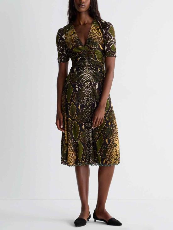 26FW 다이앤 본 퍼스텐버그 미디 스커트 D886ASPPTOMESHSPPTO BLACK - DIANE VON FURSTENBERG